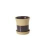Rowan Pot With Saucer - Tan/Brown - 5"