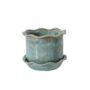 Aurina Pot With Saucer - Blue - 8"