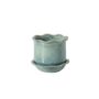 Aurina Pot With Saucer - Blue - 8"