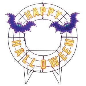 LED Happy Halloween Wreath - 40"