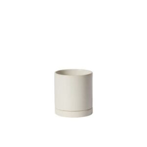 Romey Pot with Saucer - White - 4.25"