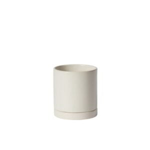 Romey Pot with Saucer - White - 5"