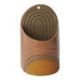 Vada Wall Pot - Orange/Brown - 3.75"