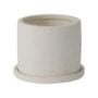 Easton Pot with Saucer - White - 5"