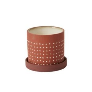 Salamanca Pot with Saucer - Brown - 5.5"