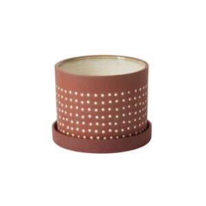 Salamanca Pot with Saucer - Brown - 7"