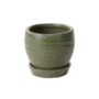 Bradford Pot with Saucer - Green - 3.5"