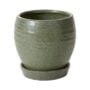 Bradford Pot with Saucer - Green - 5.5"