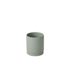 Romey Pot with Saucer - Sage - 4.25"
