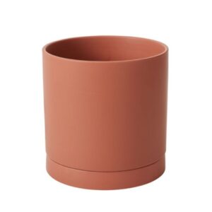 Romey Pot with Saucer - Terra Cotta - 10"
