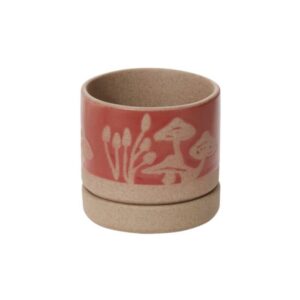 Scavenger Pot with Saucer - Red - 3.5"