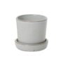 Waston Pot with Saucer - Off White - 3.5"