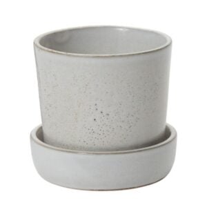 Waston Pot with Saucer - Off White - 5.25"