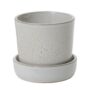 Waston Pot with Saucer - Off White - 5.25"