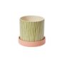 Melanica Pot with Saucer - Green - 7.5"