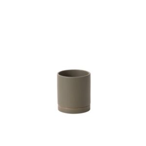 Romey Pot with Saucer - Moss - 5"