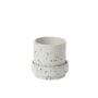 Claxton Pot with Saucer - White - 6.25"