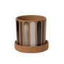 Truman Pot with Saucer - Brown - 7"