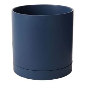 Romey Pot with Saucer - Dark Blue - 12"