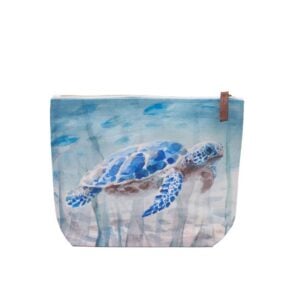 Sea Turtle Cosmetic Bag - 12" x 9"