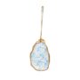 Oyster Shell Crab Pattern Ornament - Blue