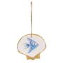 Scallop Shell Angel Fish Ornament - Blue