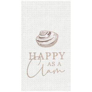 Happy As A Clam Tea Towel - 18" x 27"