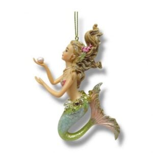 Mermaid with Pearl Ornament – 6.5″