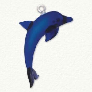Dolphin Glass Ornament - Egyptian Museum - Blue