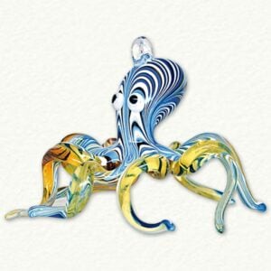 Octopus Glass Ornament - Egyptian Museum - Multi