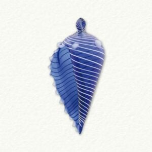 Seashell Glass Ornament - Egyptian Museum - Blue