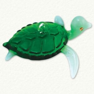 Sea Turtle Glass Ornament - Egyptian Museum - Green