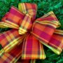 Sunshine Plaid Bow - Yellow/Orange - 10"