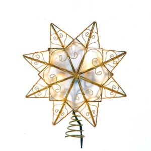 Capiz Star Tree Topper - Kurt Adler - Gold - 9.27"