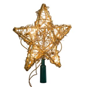 Rattan Gold Star Treetopper - Kurt Adler - 10L