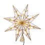 LED Star Capiz Treetopper - Kurt Adler - Gold - 14"