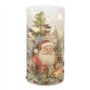 Santa Glass Luminary - 7.5"