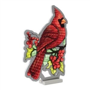 Cardinal With Holly Infinity Lite - 16"