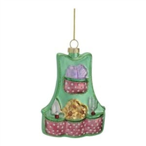 Gardening Apron Glass Ornament - 3.5"