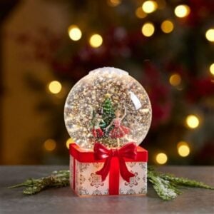 Ballerina Snow Globe - LED - Battery Op - 6.5"