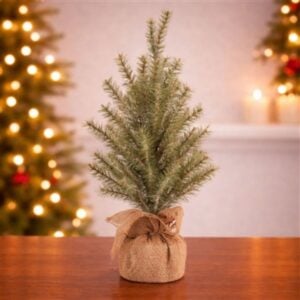 Glitter Burlap Pine Tree - 24"