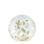Flower and Leaves Glass Globe - LED - Battery Op - 6"