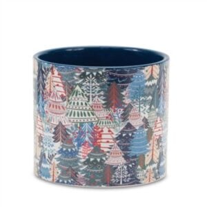 Berry and Leaves Planter - Blue - 4.5"