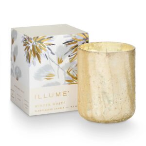 Winter White Boxed Crackle Glass Candle - Illume - 8.3 oz