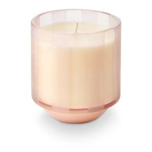 Pink Pine Etched Striped Glass Candle - Illume - 11.8 oz
