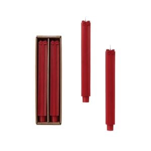 Taper Candle - Red - 10" - 2 Pack