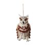 Felt Owl Ornament - White/Brown - 7.75"