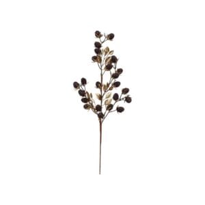 Berry Leaf Spray - Burgundy/Gold - 23.5"
