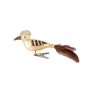Bird Mercury Glass Clip Ornament - Brown/White - 4.5"