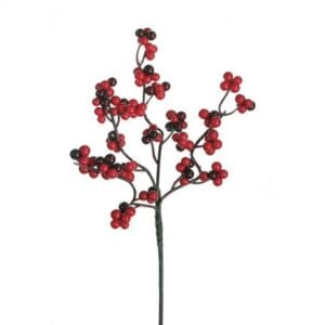 Waterproof Mini Berry Cluster Spray - Red/Burgundy - 14"